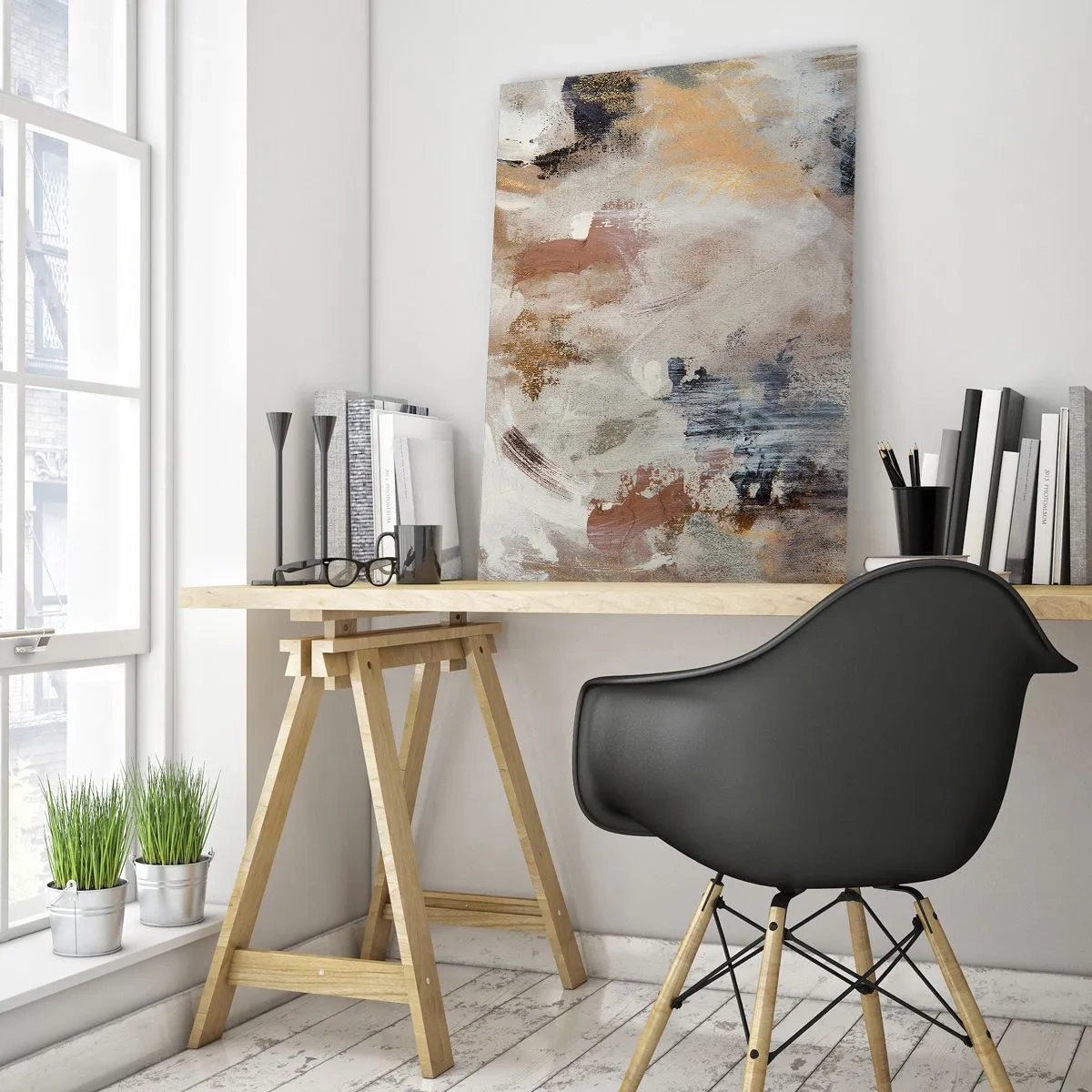 Glass picture - Foggy Abstract - 80x120 cm