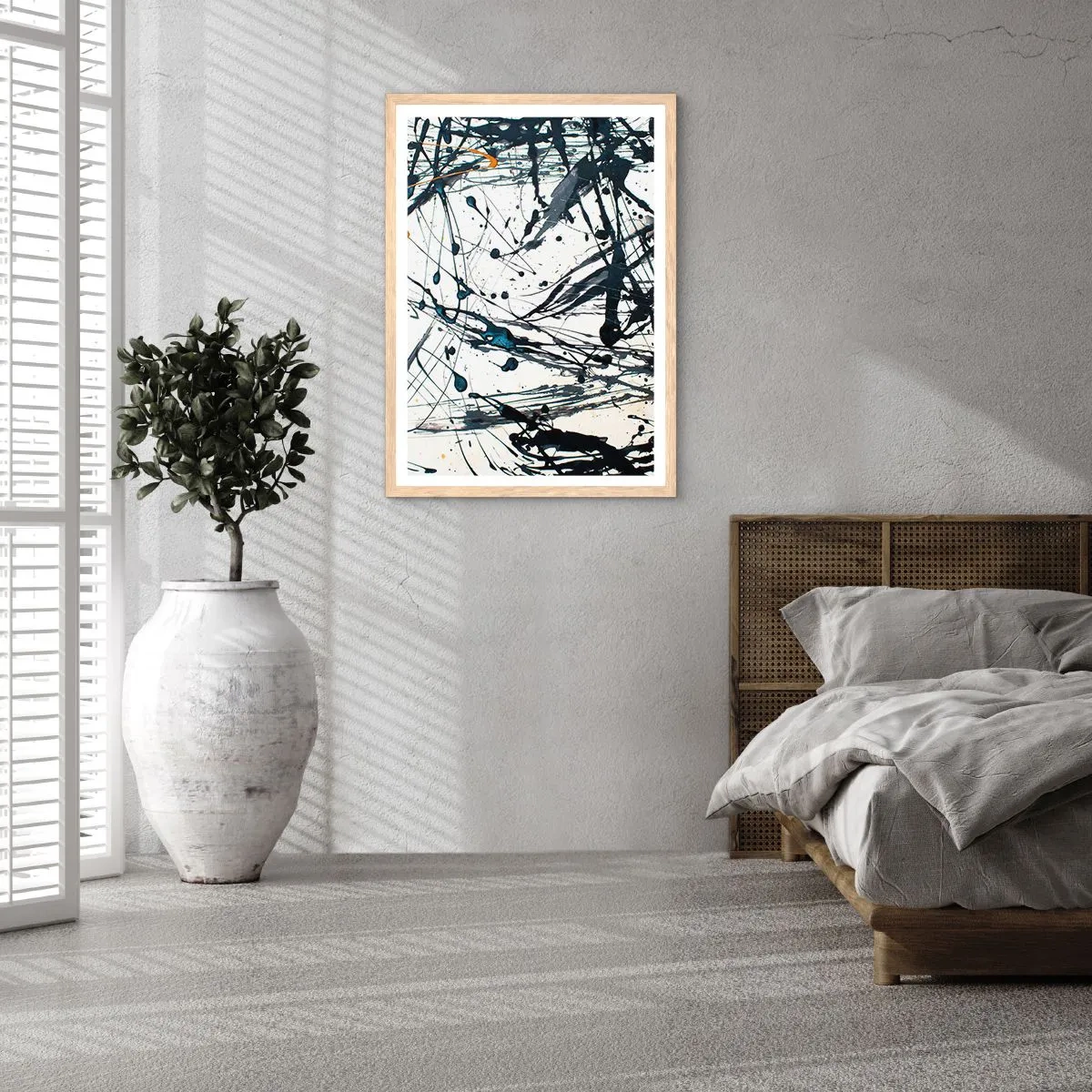Poster in light oak frame - With or Without Meaning? - 30x40 cm