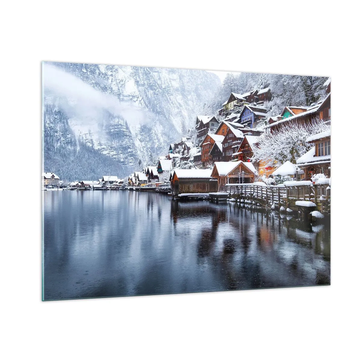 Glass picture - In Winter Decoration - 100x70 cm