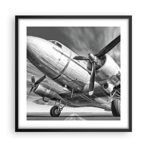 Poster in black frame - Always Ready to Fly - 50x50 cm