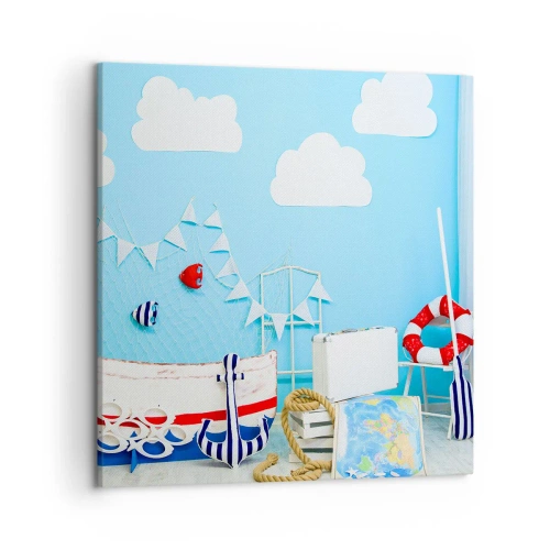 Canvas picture - Child's Longing for Adventure - 50x50 cm