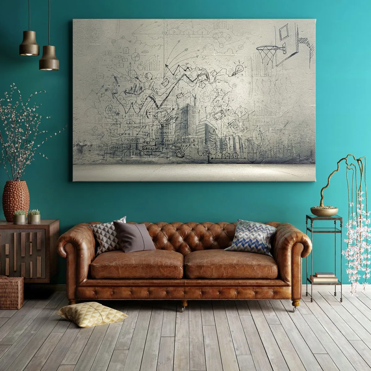 Canvas picture - My Wonderful City Life - 100x70 cm