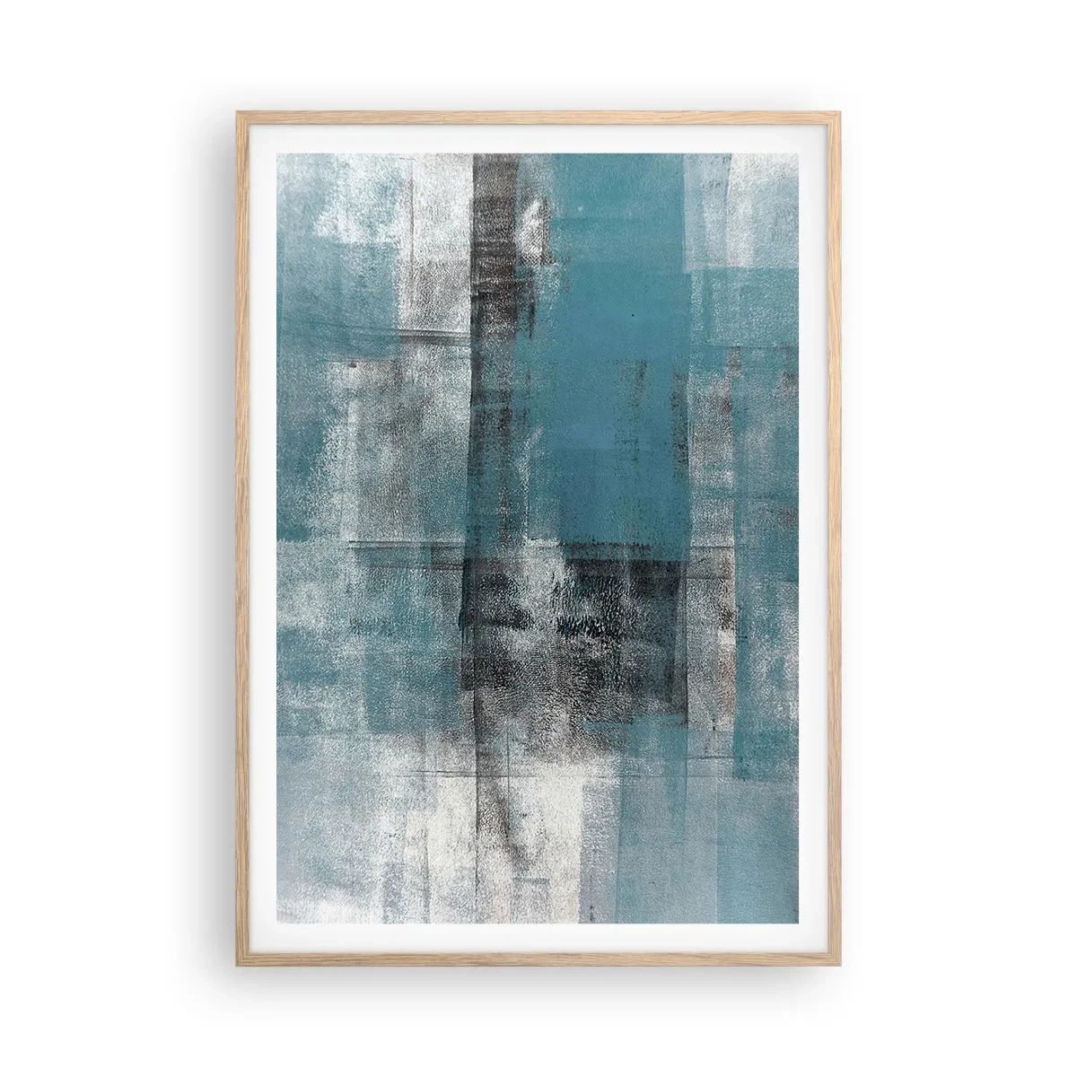 Poster in light oak frame - Water and Air - 70x100 cm