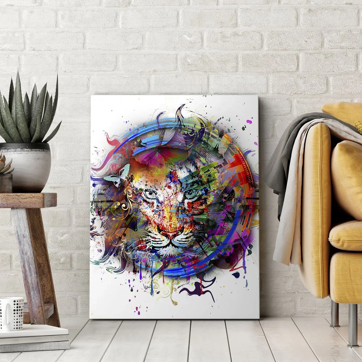 Canvas picture - Behind Rainbow Curtain - 70x100 cm