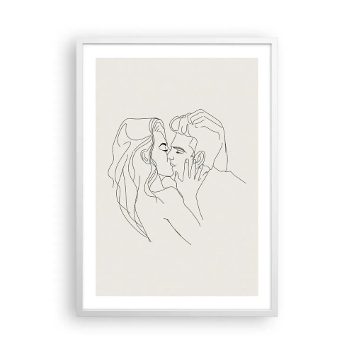 Poster in white frmae - Tangled up by a Feeling - 50x70 cm