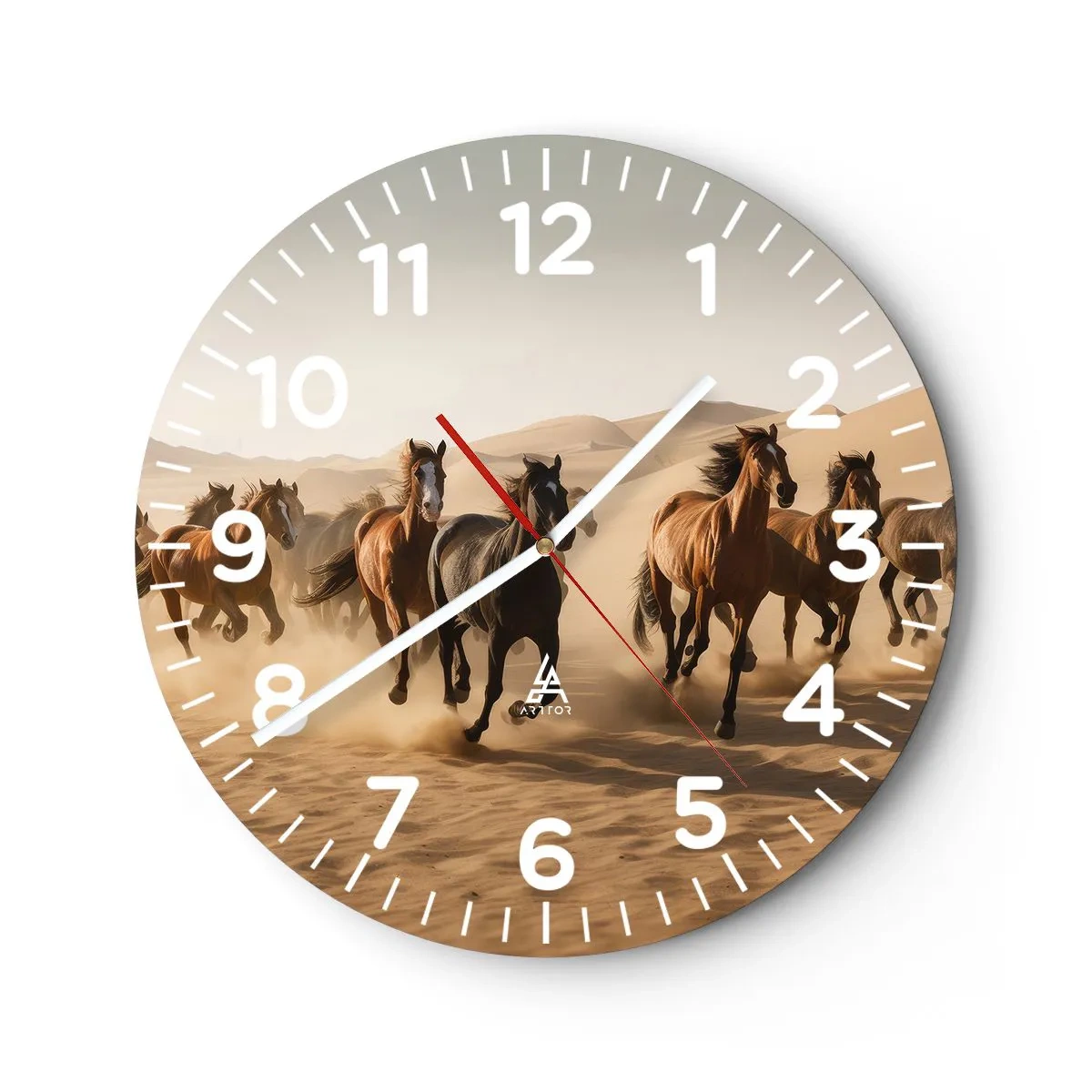 Wall clock - Clock on glass - Free as a Wind - 40x40 cm