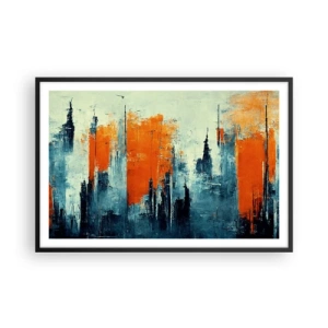 Poster in black frame - Modern Landscape - 91x61 cm