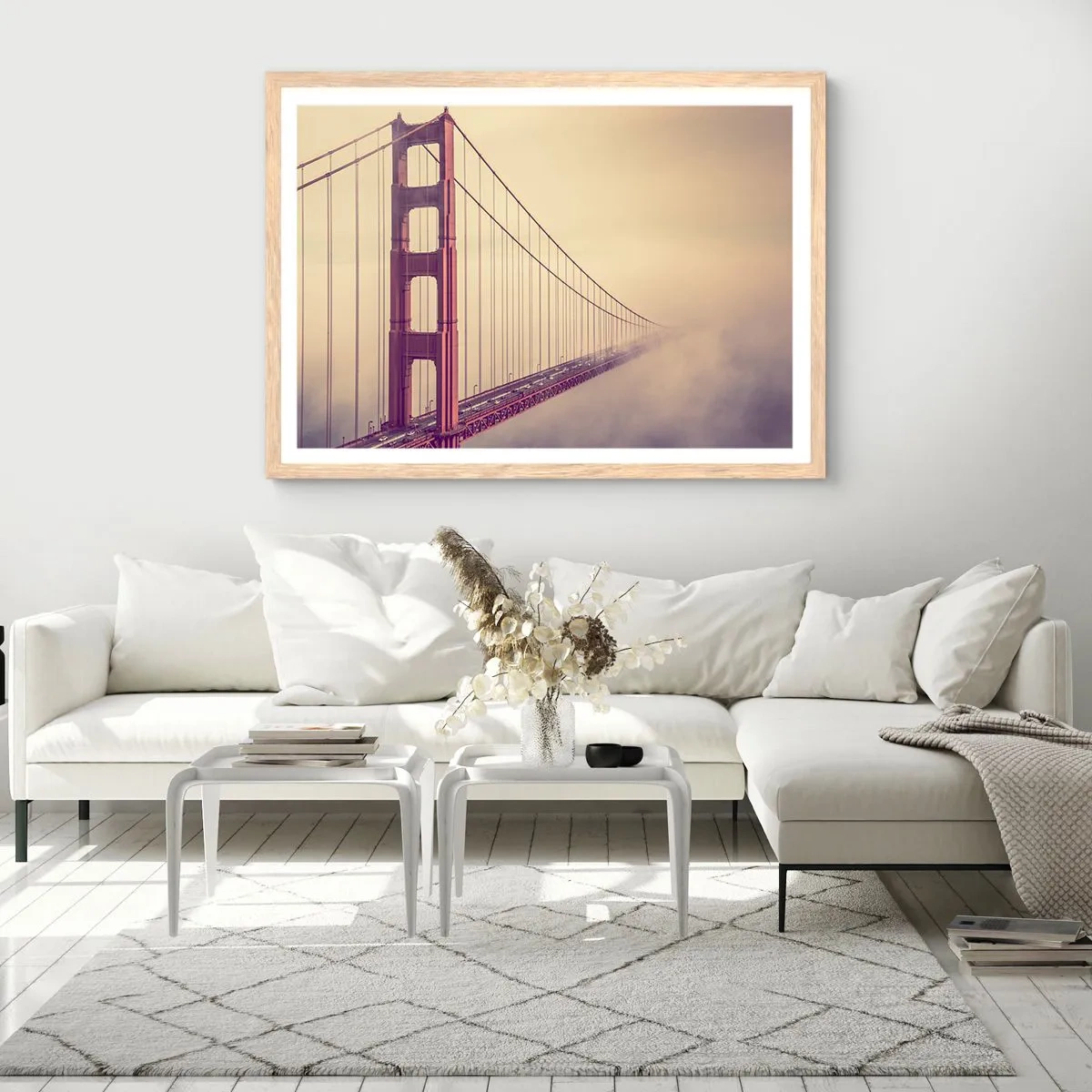 Poster in light oak frame - Between Heaven and Earth - 100x70 cm