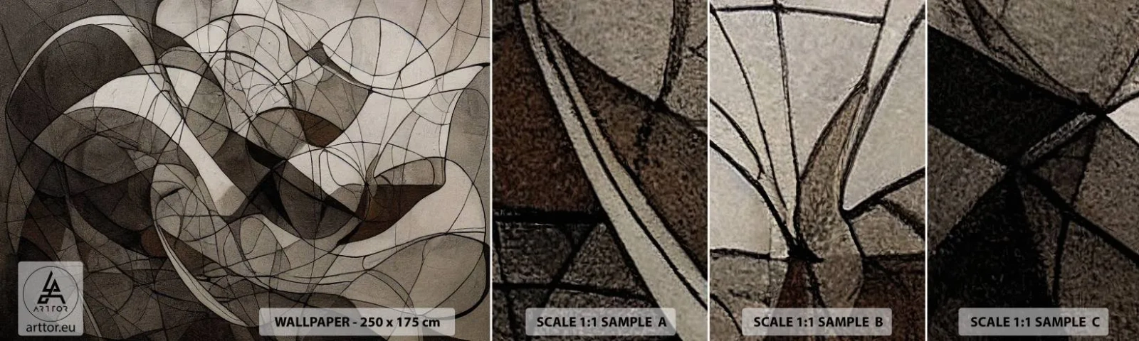 Photo Wallpaper Sample Self-Adhesive Deluxe Sticker - Circulation of the Colours of the Earth - Piece, Contemporary, Crayon - 100x30 cm