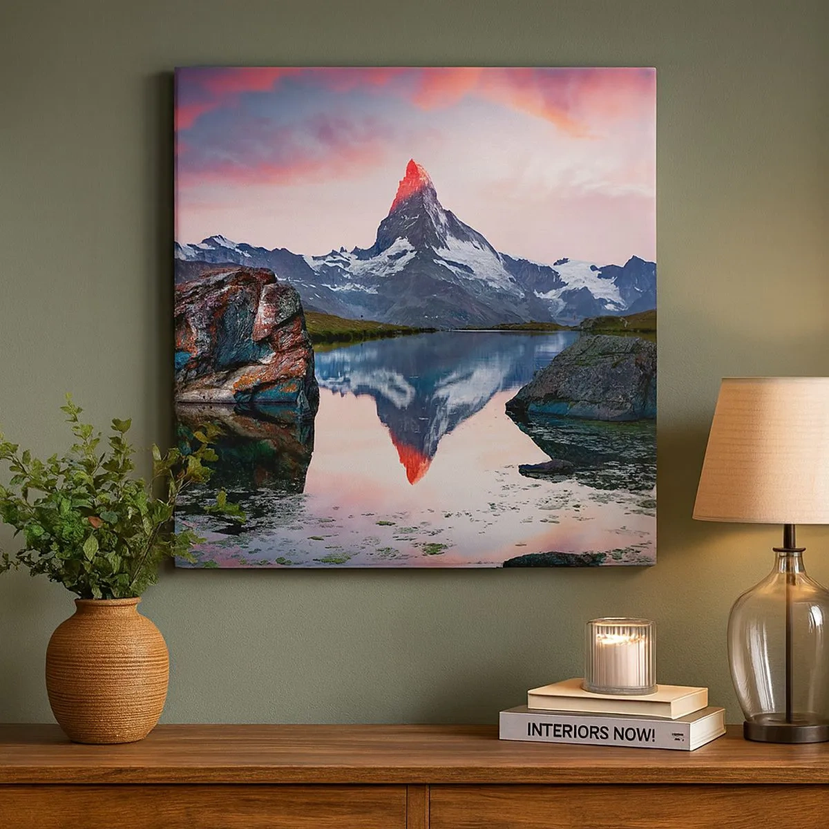 Canvas picture - Heart of the Mountains Is Hot - 30x30 cm