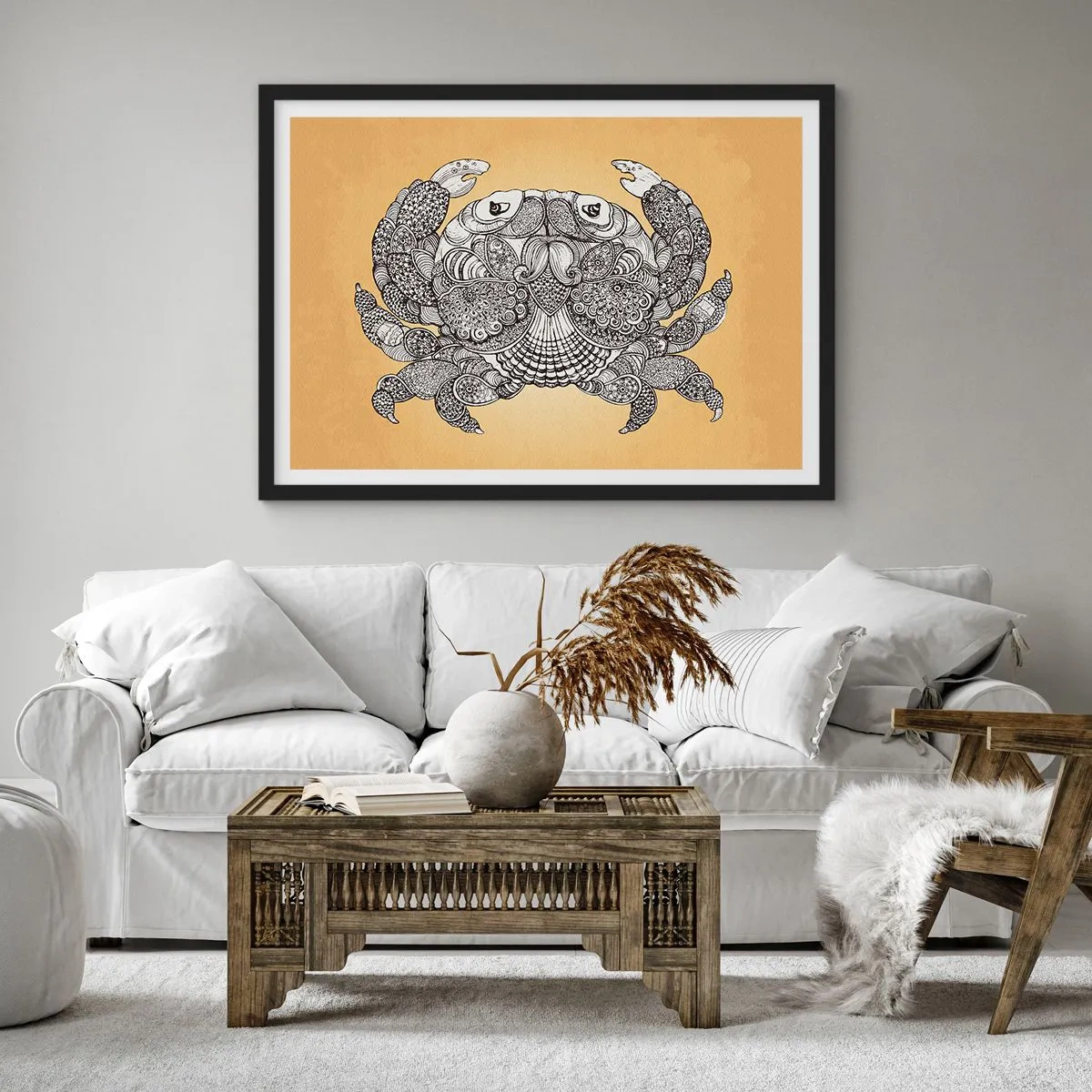 Poster in black frame - Tales of Mr Crab  - 70x50 cm