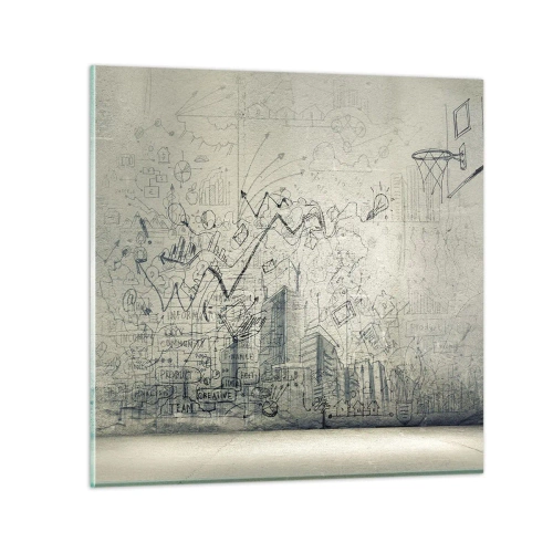 Glass picture - My Wonderful City Life - 40x40 cm