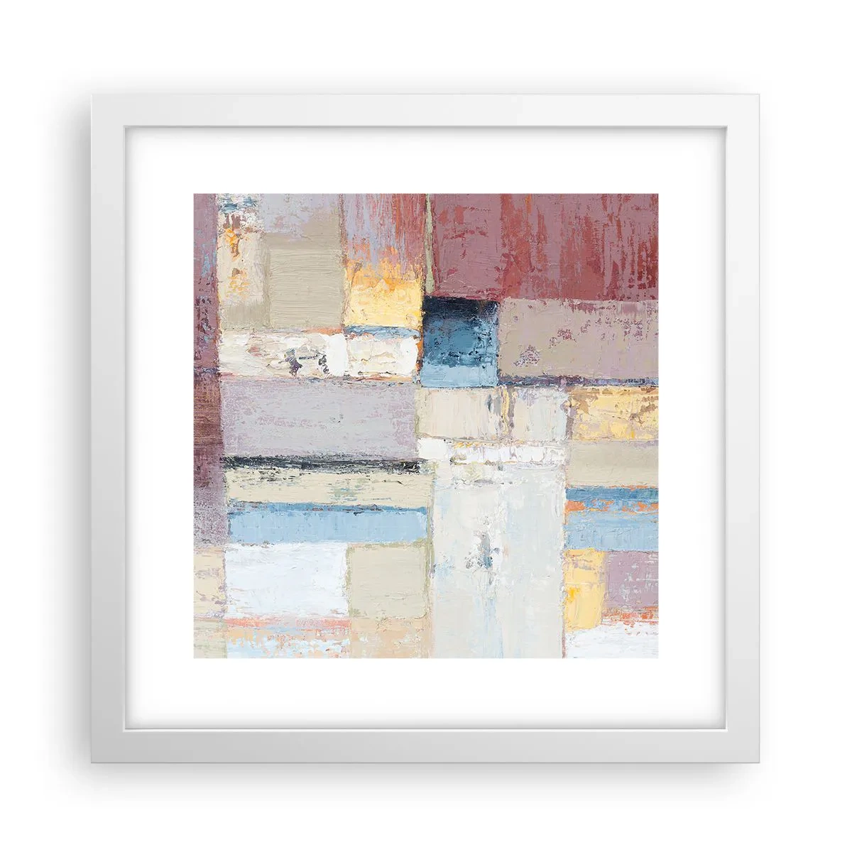 Poster in white frmae - Calm of Geometry - 30x30 cm