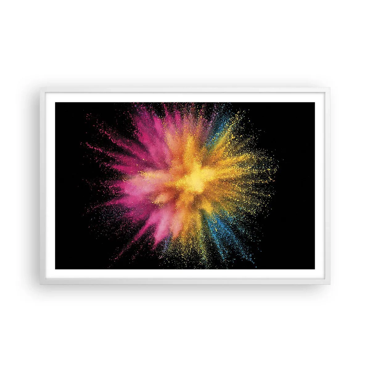 Poster in white frmae - Birth of Colours - 91x61 cm
