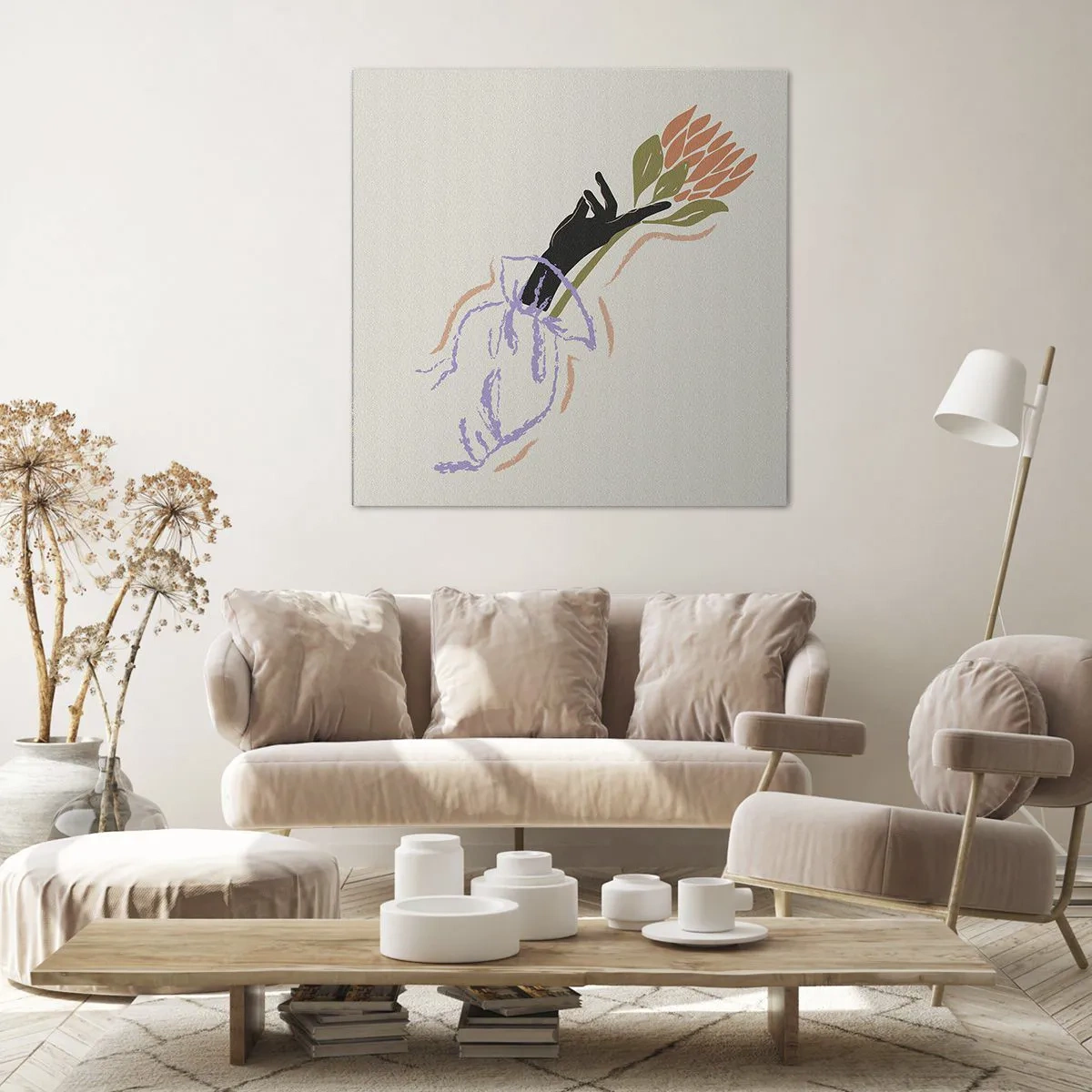 Canvas picture - Sister Touch - 40x40 cm