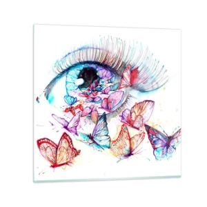 Glass picture - Fairytale Charm of the Eyes - 60x60 cm