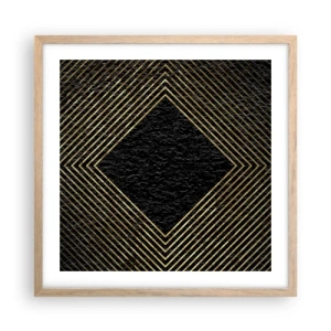 Poster in light oak frame - Geometry Glamour Style - 50x50 cm