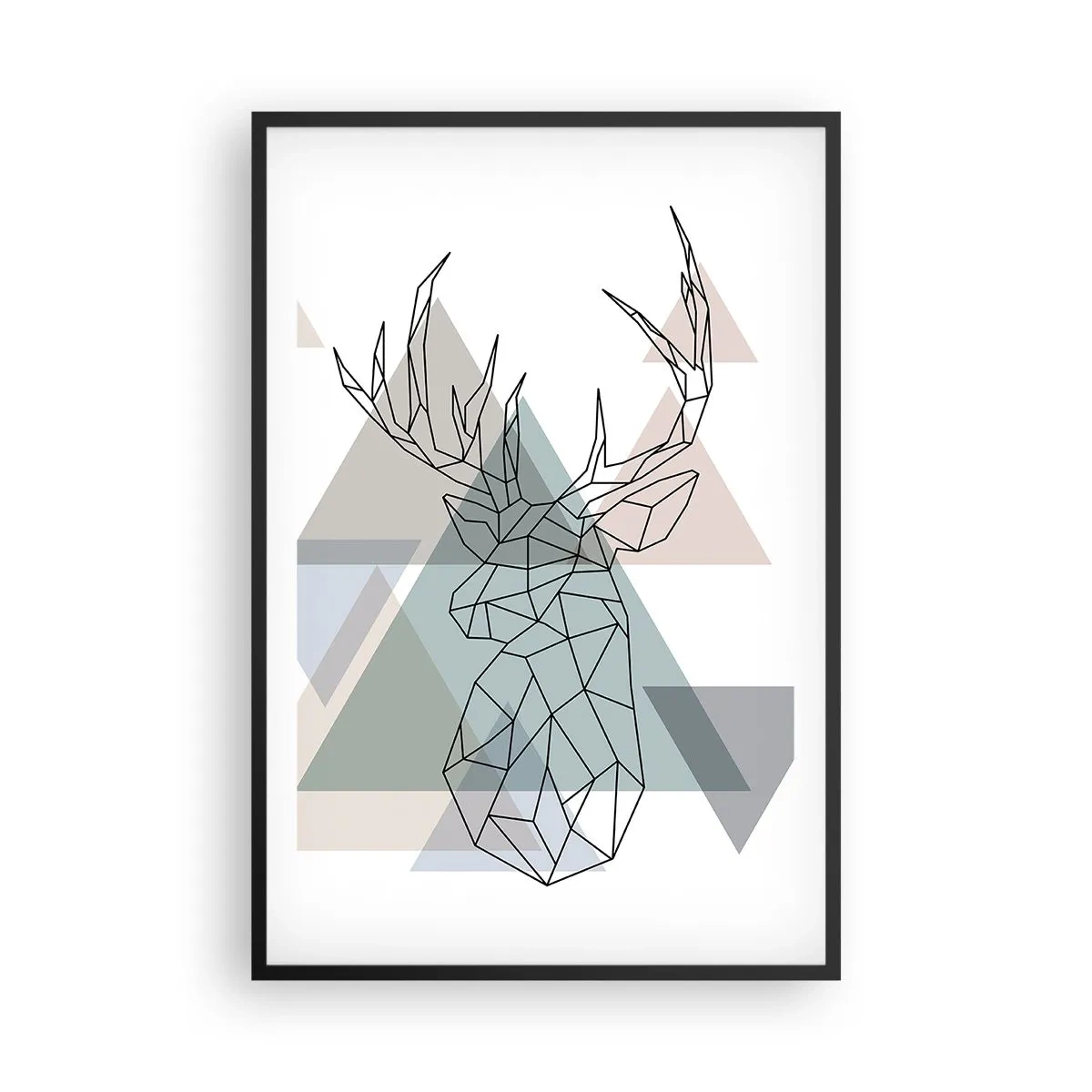 Poster in black frame - In a Geometrical Forest - 61x91 cm