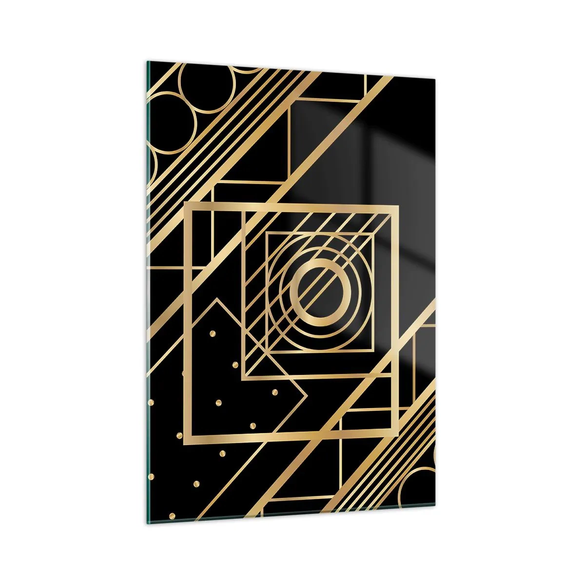 Glass picture - Golden Geometry - 50x70 cm