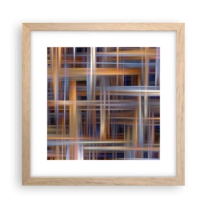 Poster in light oak frame - Light Woven - 30x30 cm