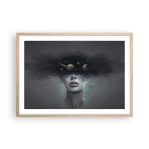 Poster in light oak frame - And Planets are Revolving… - 70x50 cm