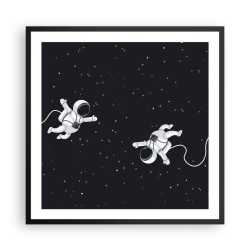 Poster in black frame - Space Dance - 60x60 cm