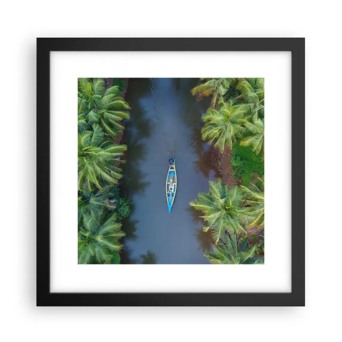 Poster in black frame - On Tropical Trail - 30x30 cm