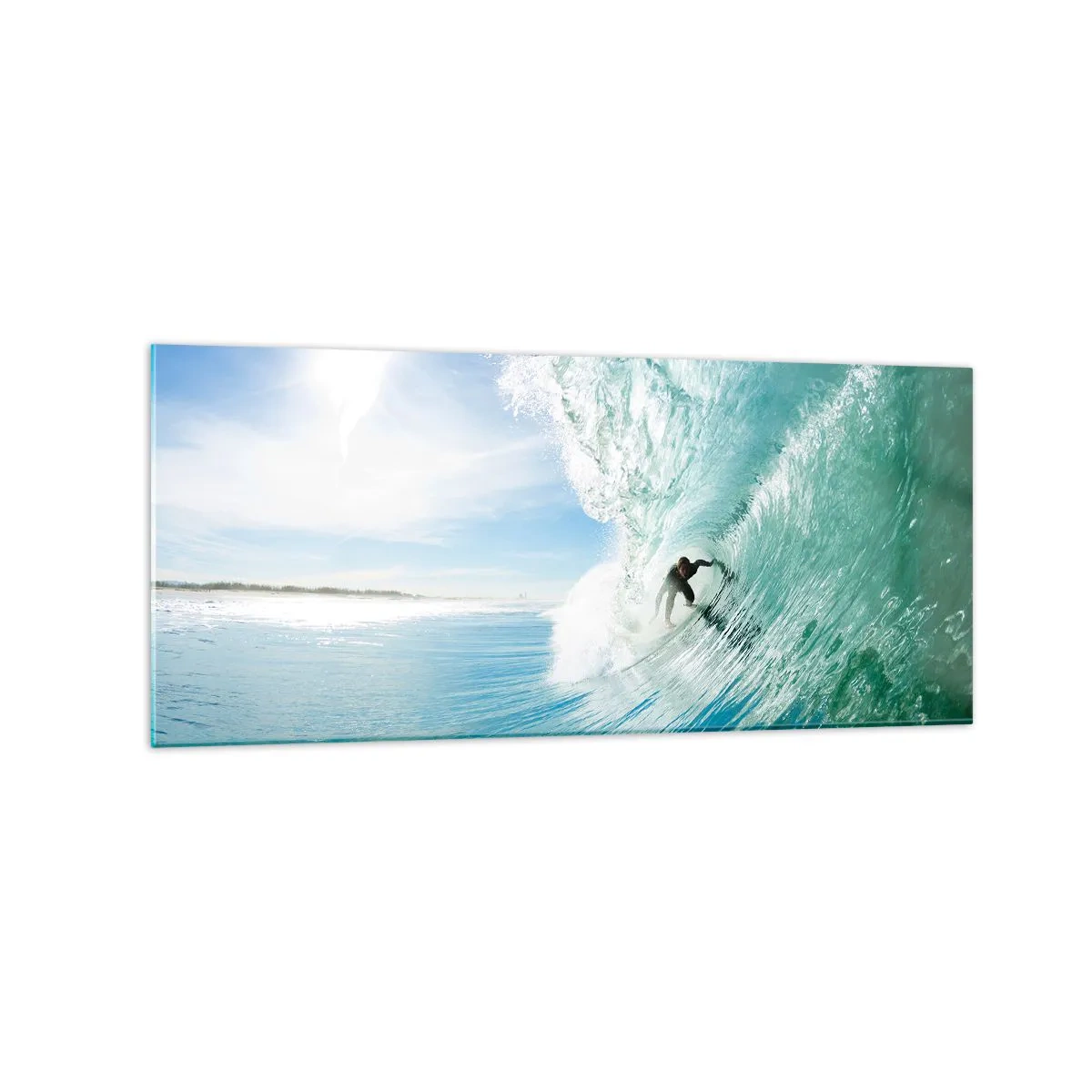 Glass picture - Riding the Wave - 120x50 cm
