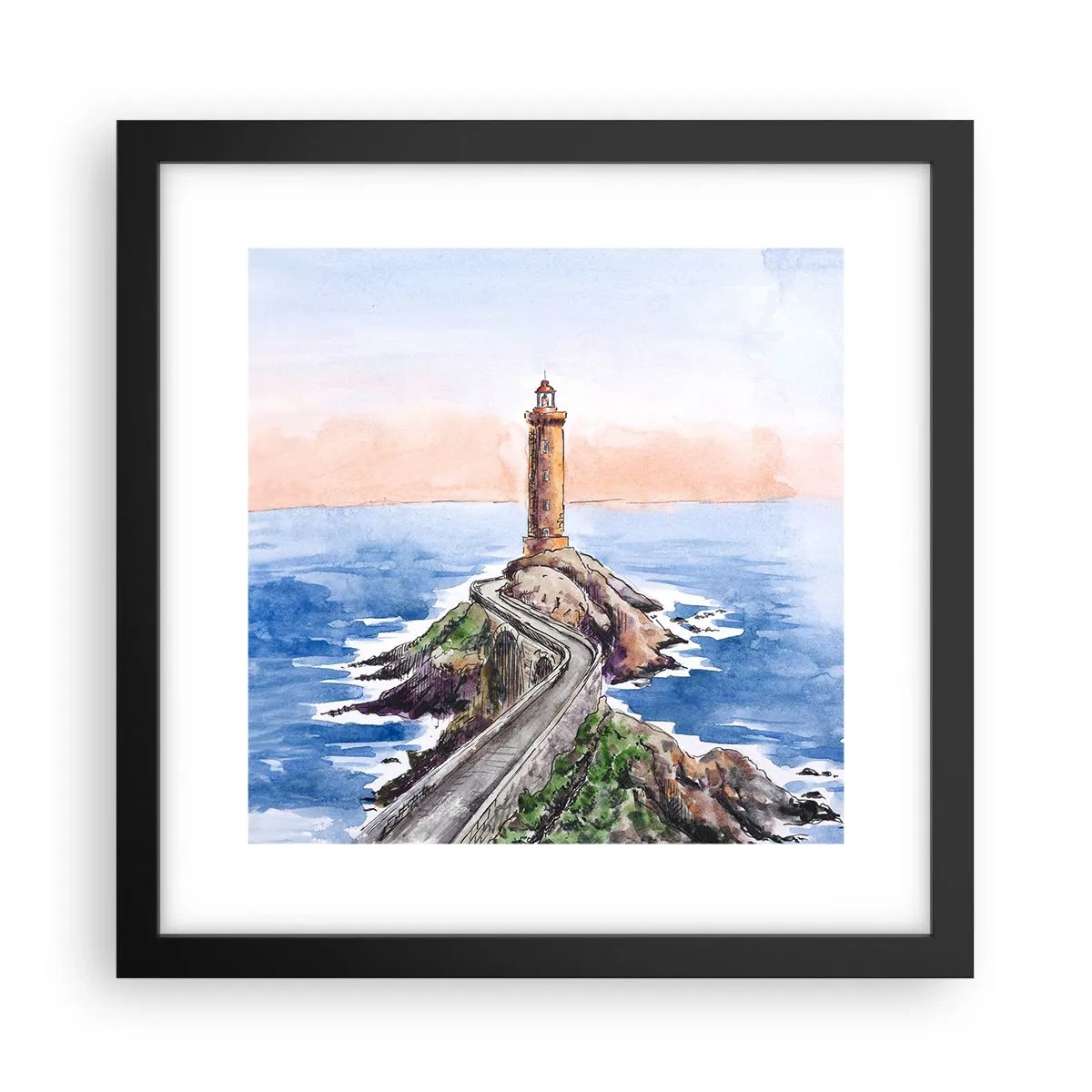 Poster in black frame - In the Direction of the Sea - 30x30 cm