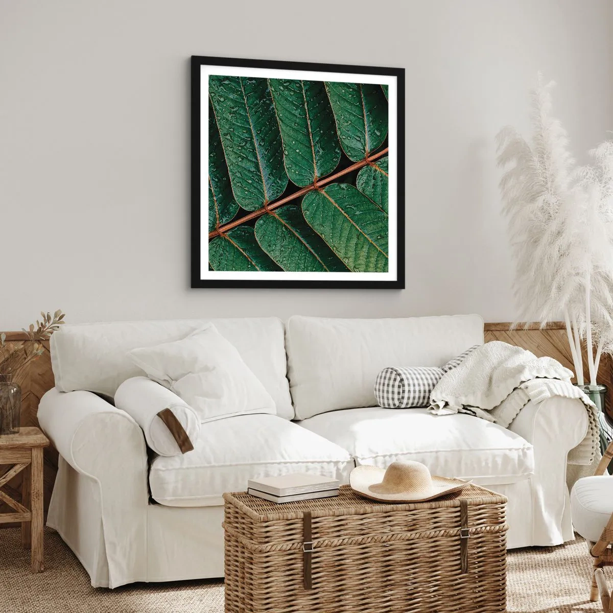 Poster in black frame - In Green Rhythm - 60x60 cm