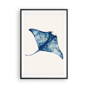 Poster in black frame - Life In Blue - 61x91 cm