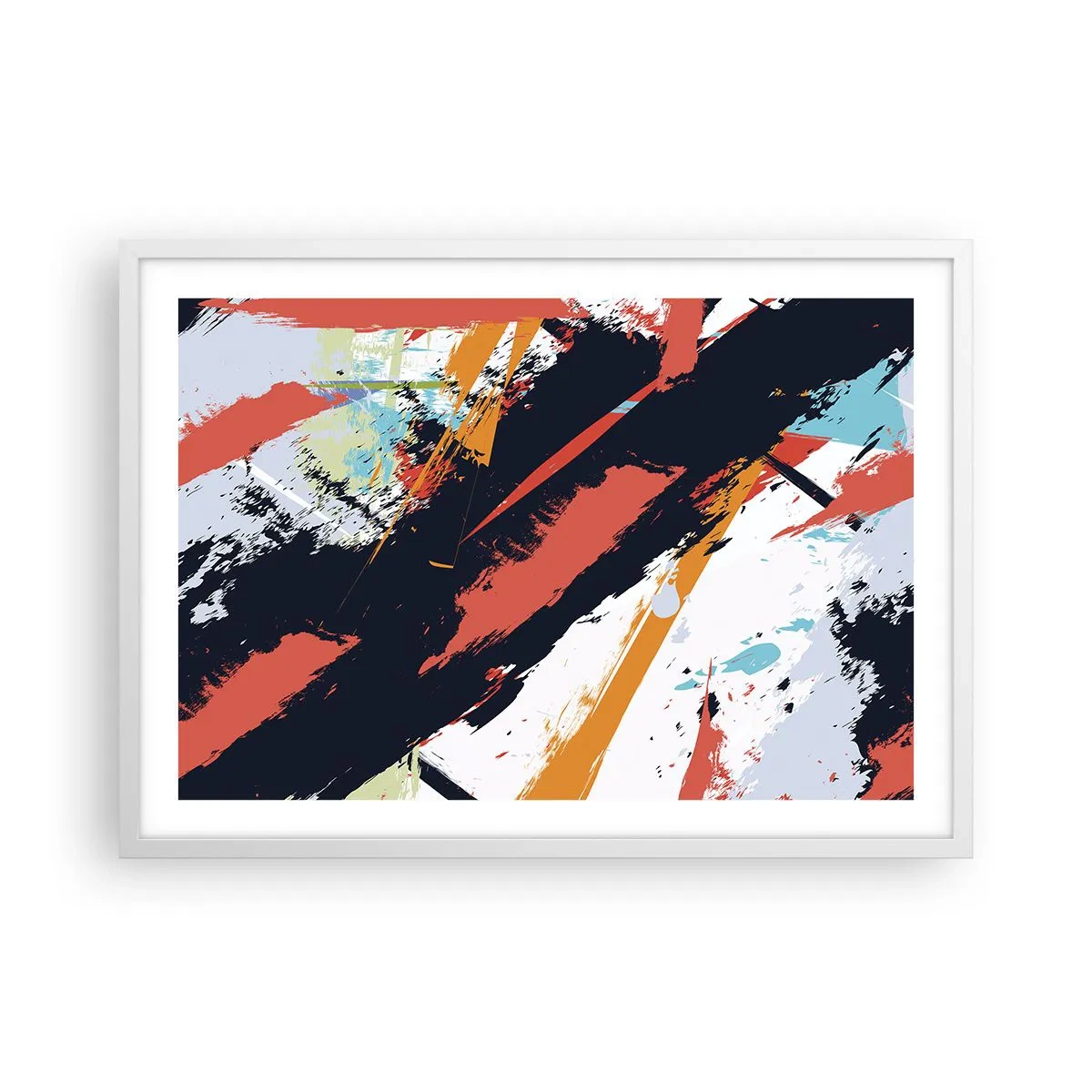Poster in white frmae - Dynamic Composition - 70x50 cm