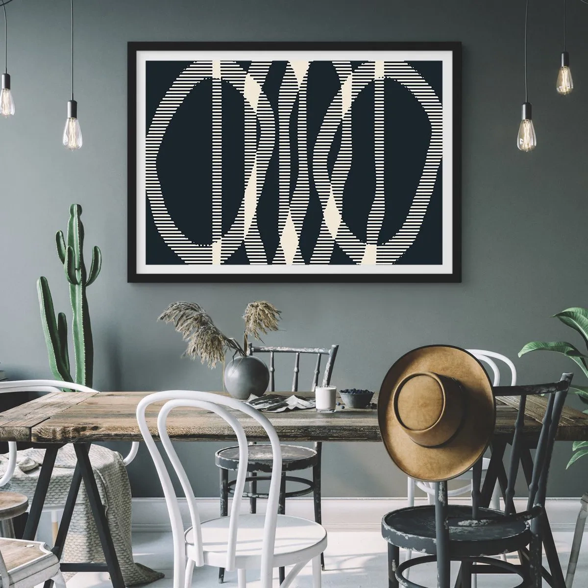 Poster in black frame - Attempt at Breaking Darkness - 70x50 cm