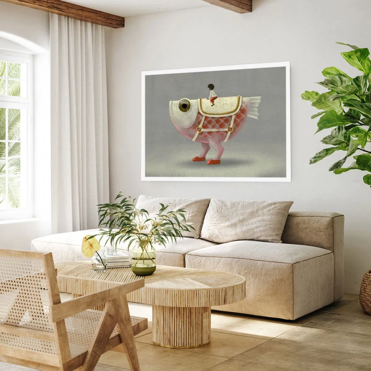 Poster - Fish Jockey - 40x30 cm