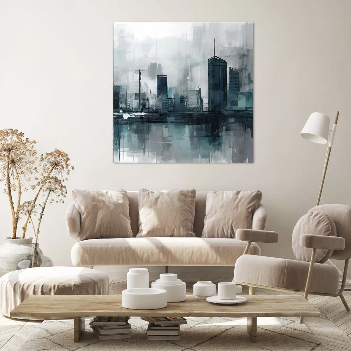 Canvas picture - City in the Colour of Rain - 50x50 cm