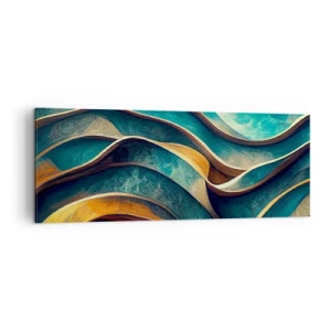 Canvas picture - Meanderings of Blue - 140x50 cm