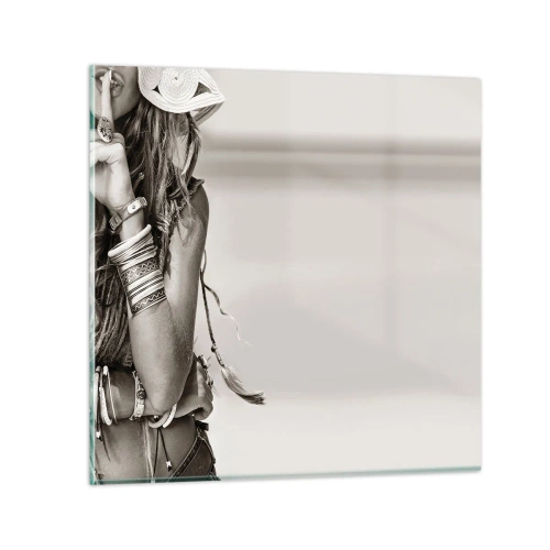 Glass picture - Like a Girl - 40x40 cm