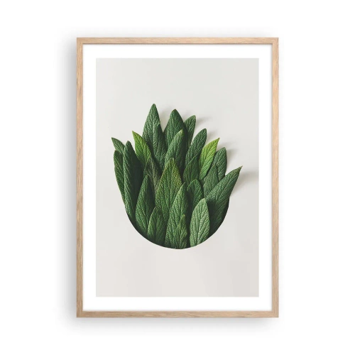 Poster in light oak frame - Untamed Curiosity - 50x70 cm