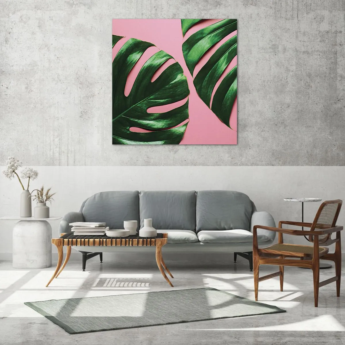 Glass picture - Green Rendezvous - 50x50 cm