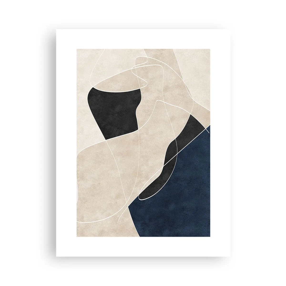 Poster - Abstract Composition - Contrast of Colours - 30x40 cm