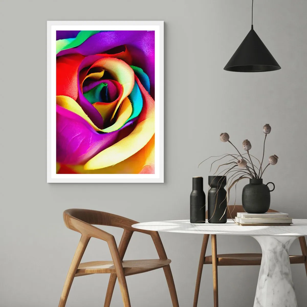 Poster in white frmae - It's Impossible - 50x70 cm