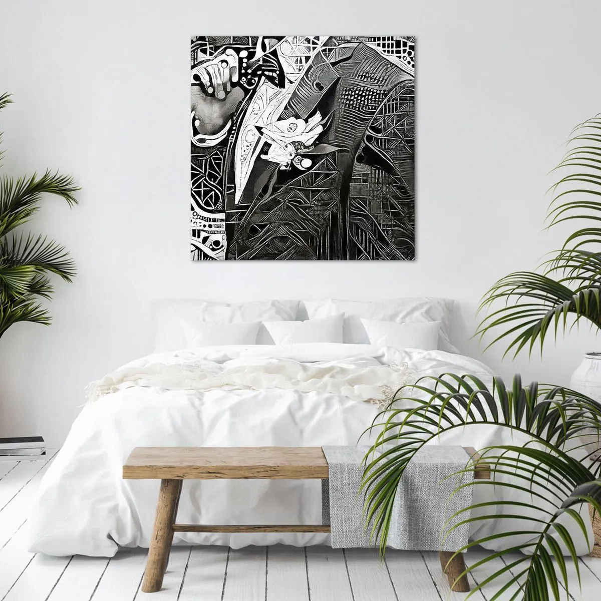 Canvas picture - Elegant in Grey - 30x30 cm