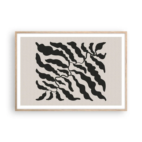 Poster in light oak frame - Nature of a Square - 100x70 cm