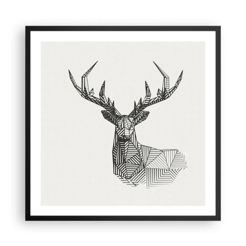 Poster in black frame - Derr in Cubist Style - 60x60 cm