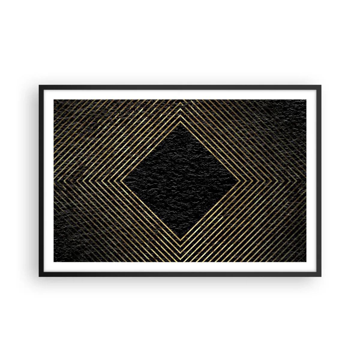 Poster in black frame - Geometry Glamour Style - 91x61 cm