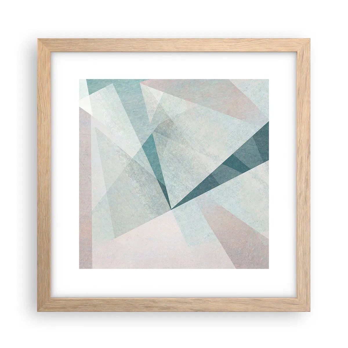 Poster in light oak frame - Calmly but Dynamically - 30x30 cm