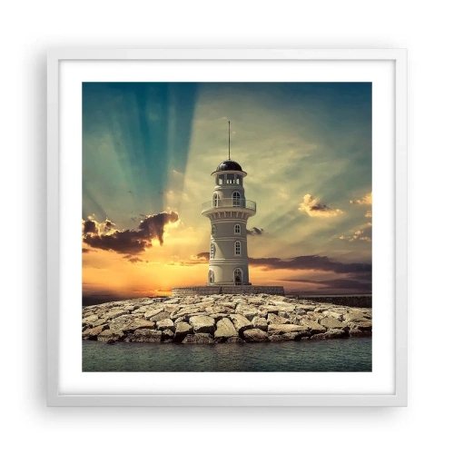 Poster in white frmae - Light, Hope, Beauty - 50x50 cm