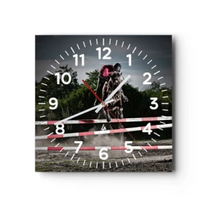 Wall clock - Clock on glass - Together for Victory - 40x40 cm