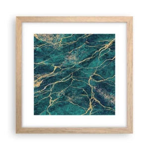 Poster in light oak frame - Gold Vein - 30x30 cm