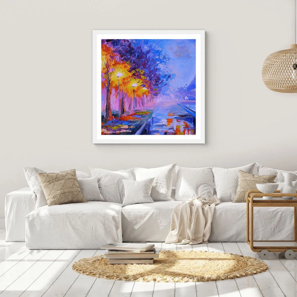 Poster in white frmae - Dreamed Walk - 50x50 cm